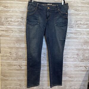 Levi's Womens 39x32 (NO‎ TAG) Jeans 504 Slouch Skinny Indigo Blue Stretch Denim